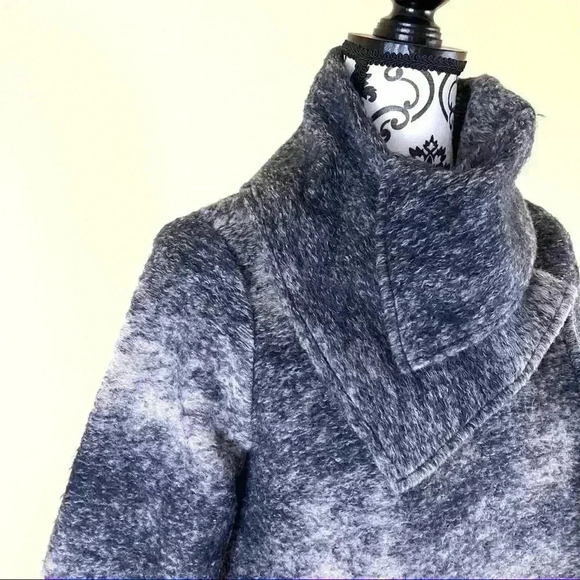 Nanette Lepore Sustainable Gray Ombre Wool Mohair Swing Jacket Coat Size S - Picture 8 of 16